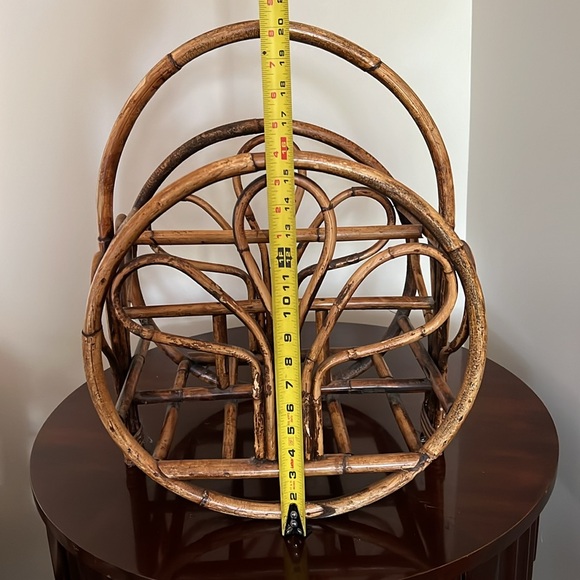 Midcentury Rattan Bamboo Magazine Rack - Picture 12 of 16